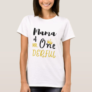 Mamma till Onederful Funny 1:a födelsedagen T-Shir T Shirt