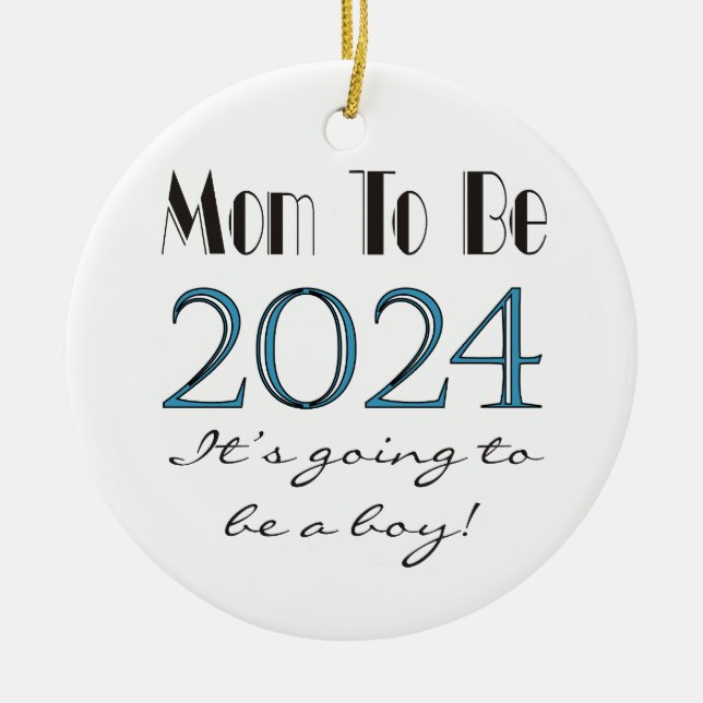 Mamma till Pojke 2024 Ornament (Framsidan)