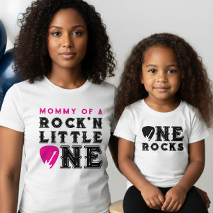 Mamma till Rock'n Little One Gitarrplektrum för 1- T Shirt