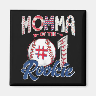 Mamma till rookie 1-års födelsedags pojke baseball magnet