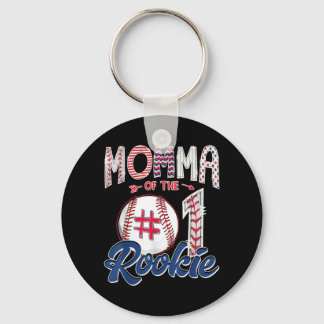 Mamma till Rookie 1-års födelsedags-pojken Basebal Nyckelring