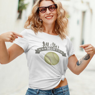 Mamma till Softbollspelare - Personlig Retro T-Shi T Shirt