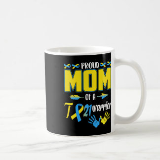 Mamma till T21-krigare Downs syndrom medvetenhet f Kaffemugg