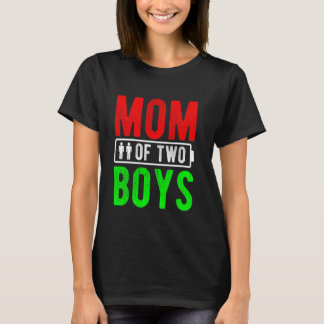 MAMMA till två Moderskap familjeföräldrar för BOYS T Shirt