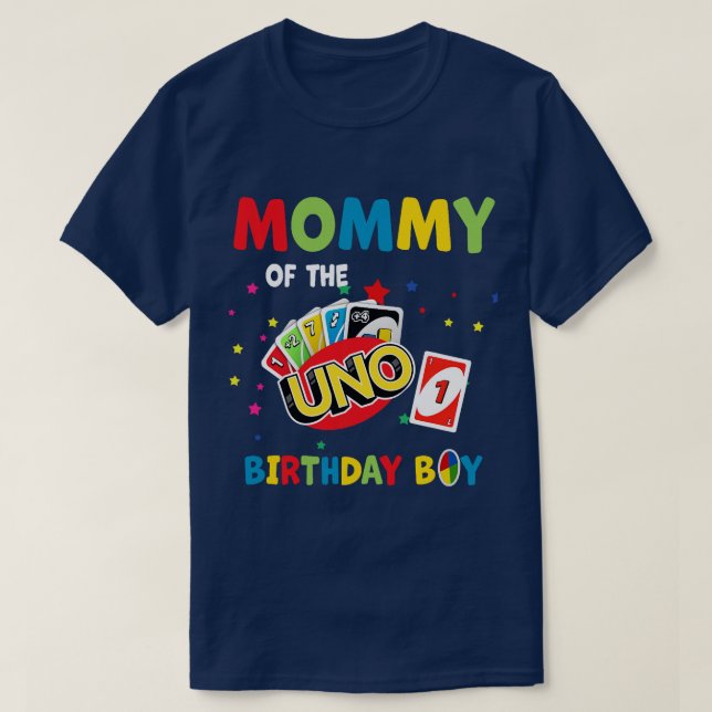 Mamma till Uno Birthday Boy Uno Birthday Boy gi T Shirt (Design framsida)