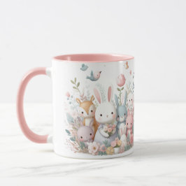 Mamma till Woodland Animals Rosa Mugg