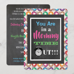 Mamma Timeout "Mammor Nattut" Party Inbjudan