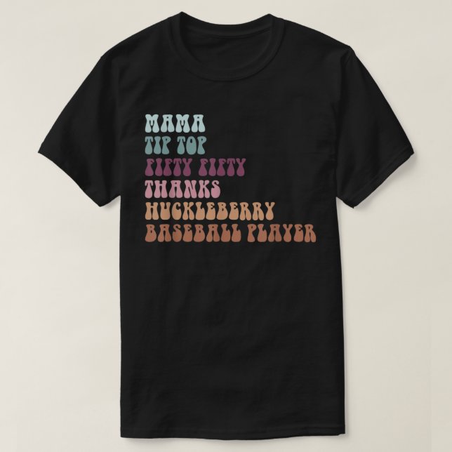 Mamma Tip-top femtio tack Huckleberry Baseba T Shirt (Design framsida)