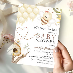 Mamma to be Cute Humla Baby Shower Inbjudningar