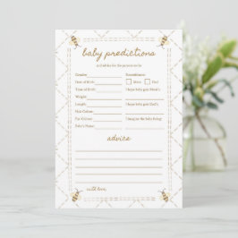 Mamma to Bee Baby Shower Baby Trades Game Cards Inbjudningar