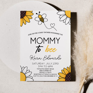 Mamma to Bee Honung Humla Baby Shower Inbjudningar