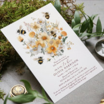 Mamma to Bee Wildblomme Blommigt Par Baby Shower