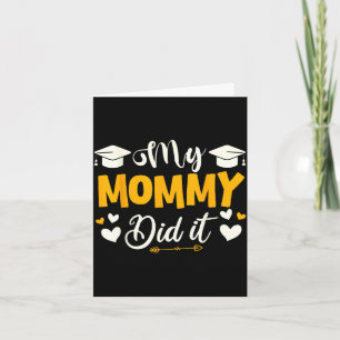 Mamma tog examen utexaminerad mamma stolta barn kort