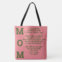 MAMMA tote bag - Rosa och Grönt