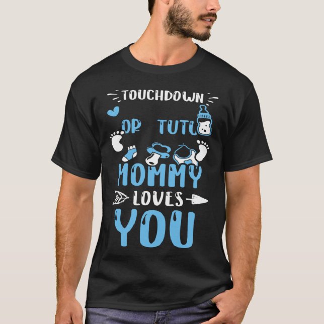 Mamma Touchdown eller Tutu Mamma Kärlek du Pojke T Shirt (Framsida)