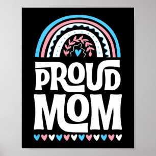 Mamma Transgender Stolthet Flagga Mors Dag Bohemis Poster
