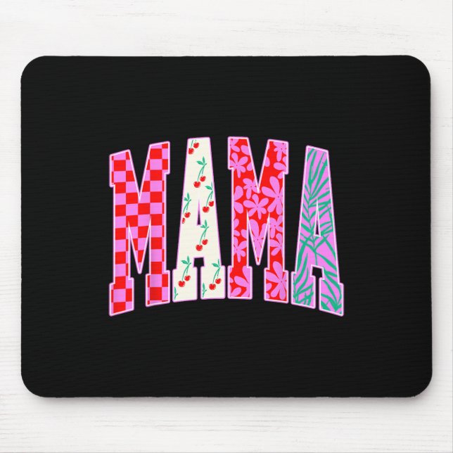 Mamma Trendig Checkered Cherries Bow Halloween Fam Musmatta (Framsidan)