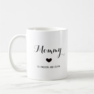Mamma Trendig Mamma, Kids Namn Mors dag Gift Kaffemugg