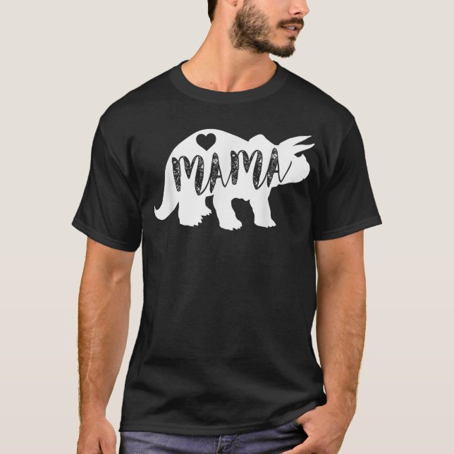 Mamma Triceratops dinosaur Funny Gift for Mor D T Shirt (Framsida)