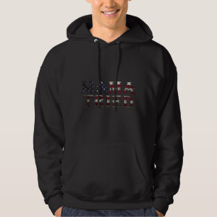 Mamma Tried Land Music Lyric USA flagga Retro Hoodie