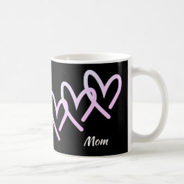 Mamma Triple Black Heart Coffee Mugg