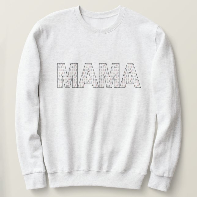 Mamma tröjor lång ärmad tröja (Design framsida)