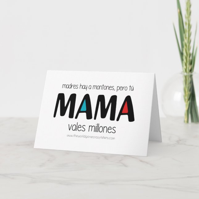 Mamma, tusendelar tack kort (Framsida)