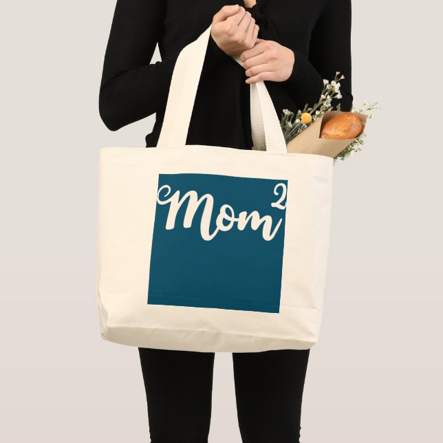 Mamma två Kids Mors dag mamma i twillingar Jumbo Tygkasse (Framsida (produkt))