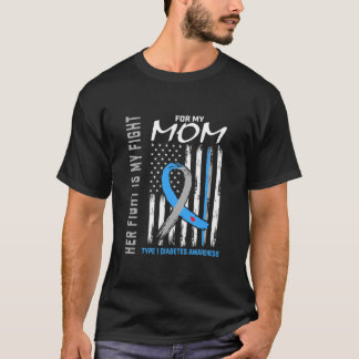Mamma typ 1-diabetesmedvetande - band amerikanskt t shirt
