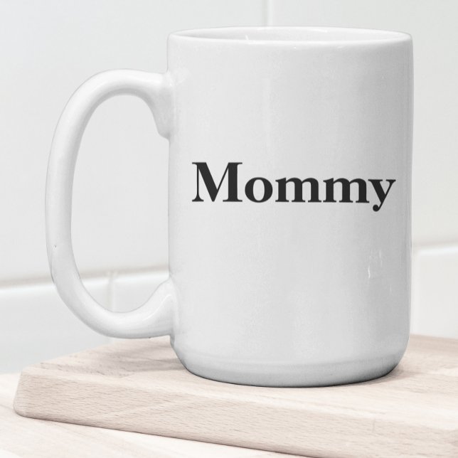 Mamma Typografi - nynykomling Mjölkkaffe Mugg (Skapare uppladdad)