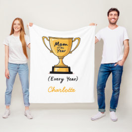 Mamma under året | Funny & Cute Mors dag Fleecefilt