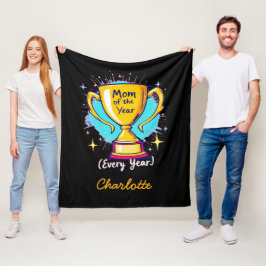 Mamma under året | Funny Personlig Mors dag Fleecefilt