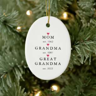 Mamma   Underbara fiktiva år. Jul Julgransprydnad Keramik