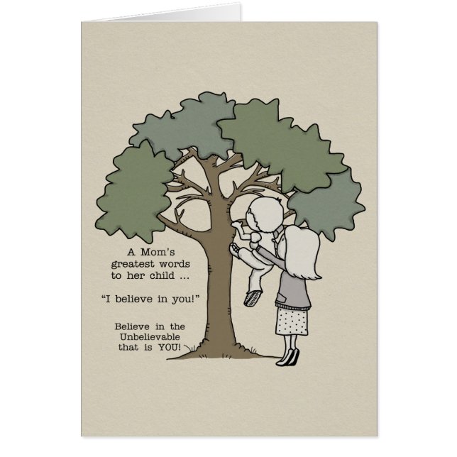 Mamma Underbarare Ord Hälsningskort (Framsidan)