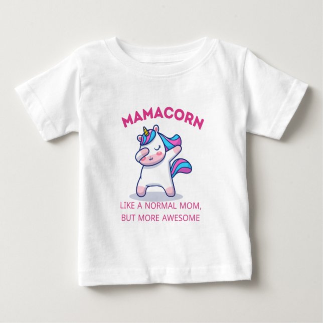 Mamma Unicorn Fläkt Klubb T-Shirt (Framsida)