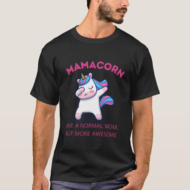 Mamma Unicorn Fläkt Klubb T-Shirt (Framsida)