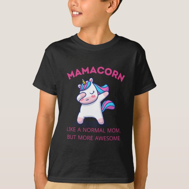 Mamma Unicorn Fläkt Klubb T-Shirt (Framsida)