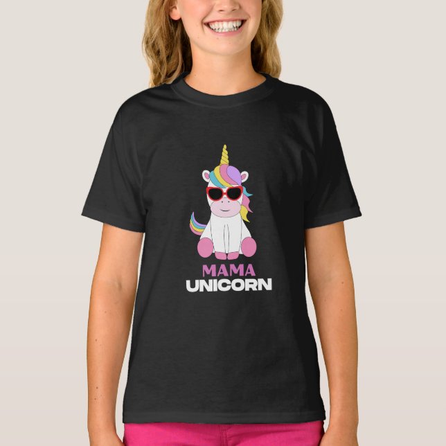 Mamma Unicorn Magic Squad T Shirt (Framsida)