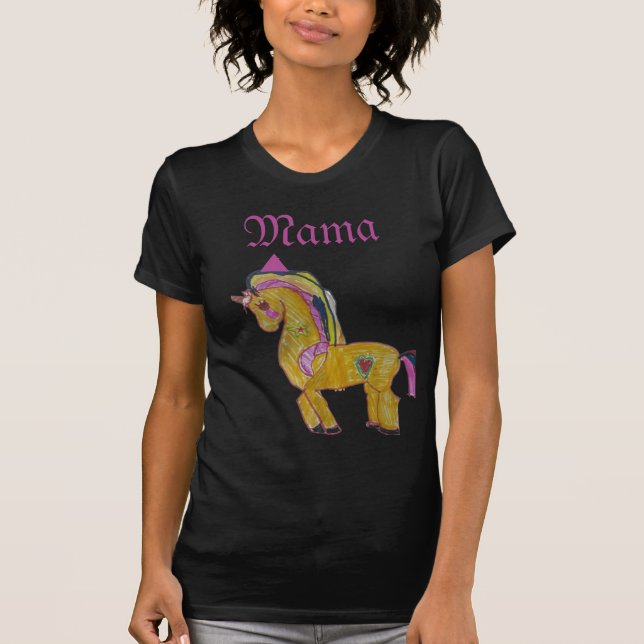 Mamma Unicorn T Shirt (Framsida)