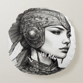 Mamma unika lyxlejoupplysningar rund kudde