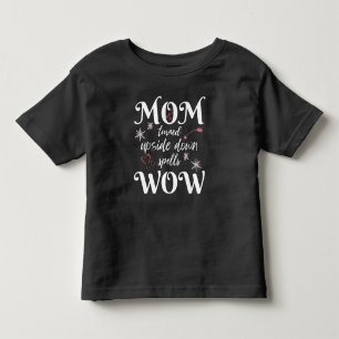 MAMMA Upp-och-Nedvänt Stavas WOW Mors Dag T Shirt