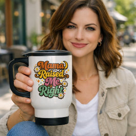 Mamma Uppfostrade Mig Rätt – Retro Groovy Typograf Resemugg