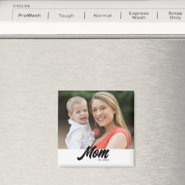 Mamma Upprättad Foto Mors Dag Magnet