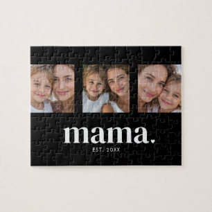 Mamma Upprättad Foto Pussel