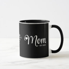 Mamma Upprättade Enkel Skript Mamma Gåva Mugg