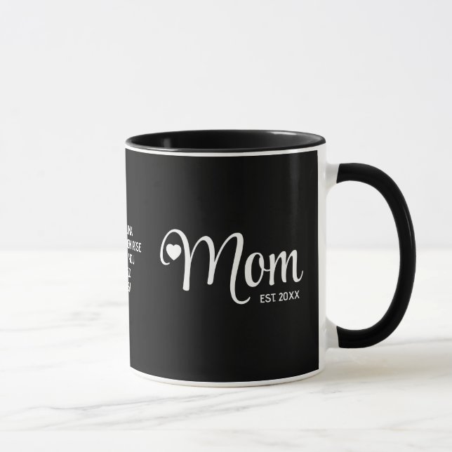 Mamma Upprättade Enkel Skript Mamma Gåva Mugg (Höger)