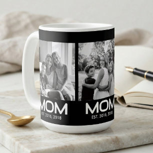 Mamma Upprättade Fet Svart 3 Foto Kaffemugg