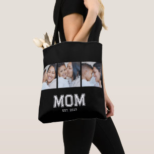 Mamma Upprättade Fet Svart 3 Foto Tygkasse