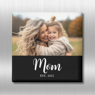 Mamma Upprättade Foto Manus Mors Dag Present Magnet