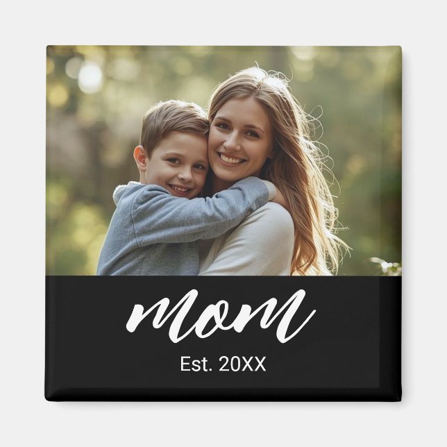 Mamma Upprättade Foto Mors Dag Magnet (Framsidan)